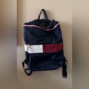 Navy and Red Tommy Hilfiger Backpack